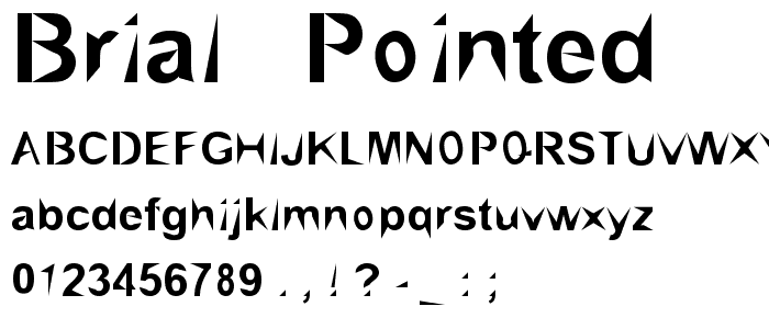 Brial   pointed font